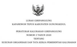 Peraturan Desa Giripanggung Nomor 3 Tahun 2020